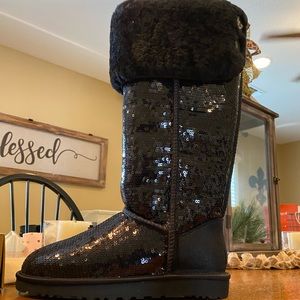 Over the knee Black UGG Sparkle *RARE*